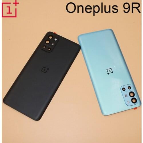 Battery Cover For Oneplus 9R Back Glass Rear Housing Cover Replacement Back Door Battery Case For Oneplus 9R With Camera Lens