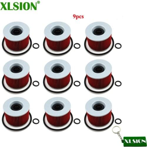 XLSION 9pcs Oil Filter For Honda CB350F CB400F CB500 CB500K CB650SC CB750 CB750A CB750K CB750F CB900F GL1000 CBX1000