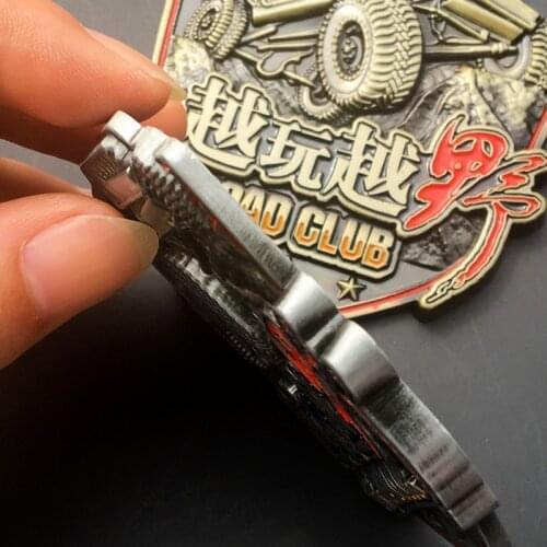 1pcs Metal 3D Chrome off road club stickers grill badge car Styling for Mitsubishi Mazda TOYOTA Cadillac FORD BMW VW Benz