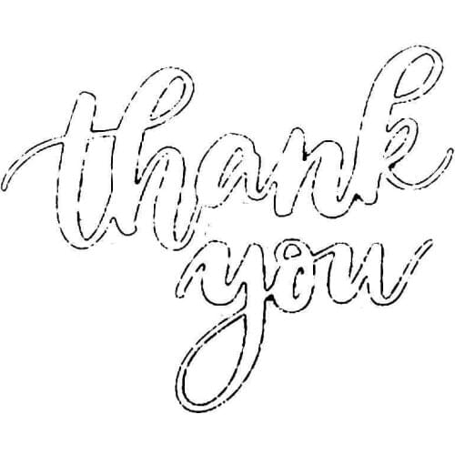 Metal Cutting Dies Thank You Words Sentence For DIY Scrapbooking Embossing Album Paper Cards Dies 2021 New