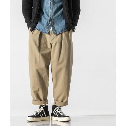 Trendy Brand Overalls Mens Spring Loose And Versatile Straight Pants Outdoor Trekking Camping Cargo Student Casual Trousers