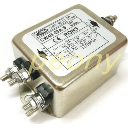 Power EMI filter CW4B 10A 20A 30A 40A S three-phase three wire 380V purification
