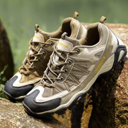 Mens Hiking Shoes Platform Rubber Sole Outdoor Sports Trainers Breathable Mountain Climbing Shoes Men Unisex Trekking Sneakers