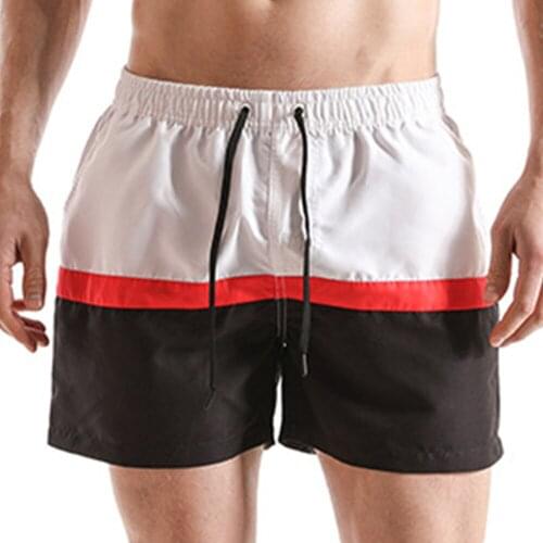 New Arrival Patchwork Out Door Sports Bottoms Brand Mens Beach Shorts Matching Swim Quick Dry Polyester Maillot De Bain Boy