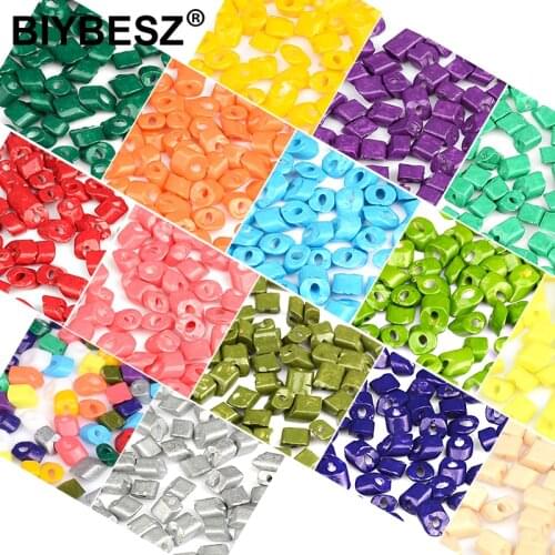 Irregular Colorful Czech Glass Beads for 4mm Width Necklace Bracelet Jewelry Making Loose Bead Beads DIY Accessories Bead