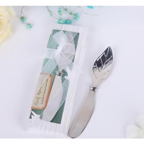 New arrival Metal Butter knife Chrome Leaf Spreader For Wedding gift and giveaways LX4907