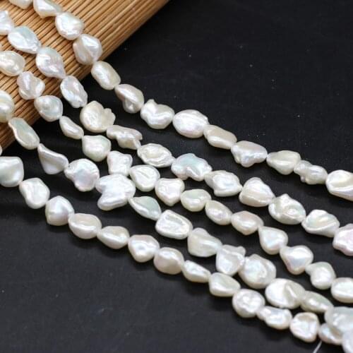 New Natural AA White Reborn Keshi Freshwater Pearl 9-10mm For DIY Necklace Bracelet Wholesale Length 36CM