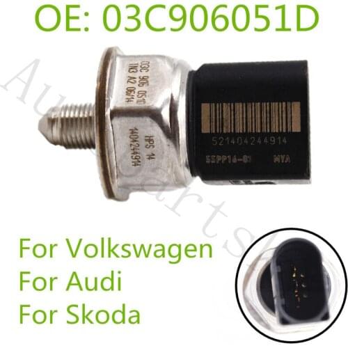 New Fuel Pressure Sensor For VW Volkswage Passat Touareg for Audi A6 A7 Q7 OEM : 03C906051D 55PP16-03 03C-906-051-D 06H906051A