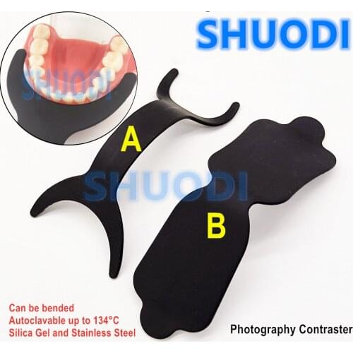 1 piece Dental Orthodontic Black Photography Contraster Background Board Contraster Bendable Autoclavable Basic Material