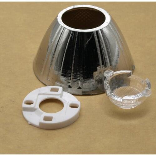 Plastic Diameter 50 70MM COB led condenser reflector cup bowl with bracket holder for citizen lamp beads 1414