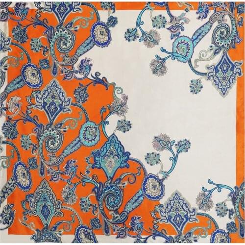 Square Scarf Fashion Silk Hijab Print Head Wraps Lady Bandana Neckerchief Women Headband Hair Shawl Female Foulard Summer