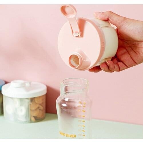 4-Grids Portable Baby Food Storage Box Infant Essential Cereal Holder Milk Powder Organizer Toddler Kids Snacks Container