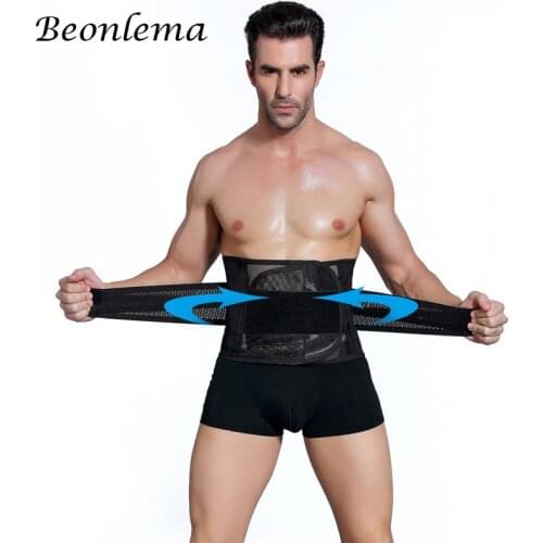 Beonlema Slimming Belt Belly Men Body Shaper Corset Abdomen Tummy Shaperwear Waist Trainer Cincher Slim Girdle black friday deal
