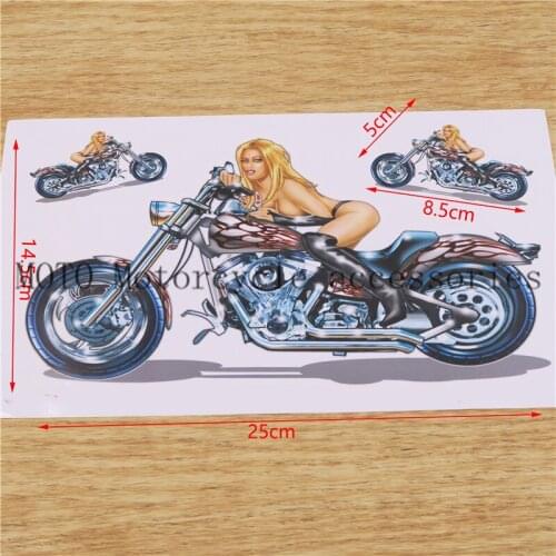 Sexy Lady Sticker Decals For Harley Body Decals For Motorbike Fuel Tank Decals Stickers 1 Set