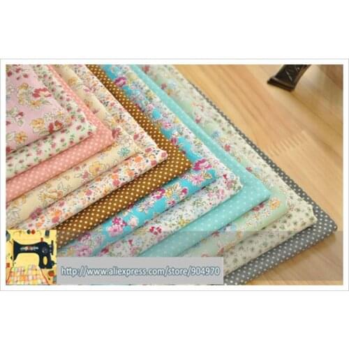 Special Sales! 24x23CM Graceful World 12patterns Cotton Patchwork fabric home Textiles Cotton Poplin for sewing Doll Cloth