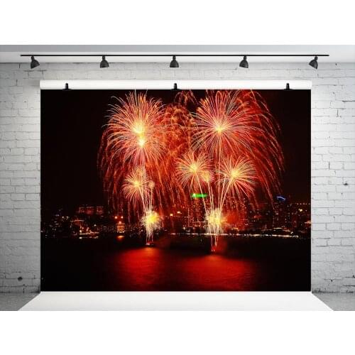 VinylBDS Firecracker Photo Background Photography Backdrop City Night Backgrounds For Photo Studio Children Background