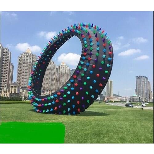 Rolling ground dragon swivel thorn ring kite pendant