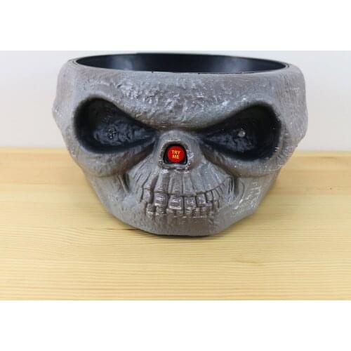 Funny Electric Halloween toys ghost horror demon sound bowl talons Trick toys with sound and light