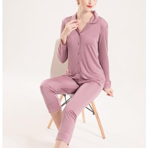 Womens 30% Real Silk 70% Viscose Pajama Set Sleepwear Nightgown M L XL 2XL 3093