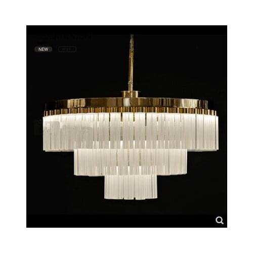 Gold living room chandelier led hotel lobby luxury chandelier light luxury wrought iron copper plum blossom tube crystal chandel