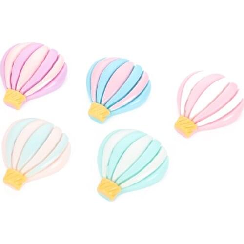 10Ps Resin Kawaii Accessories Cartoon Fire Balloon Flatback Cabochon Embellishment For Scrapbooking Diy Decoration Craft Mixed