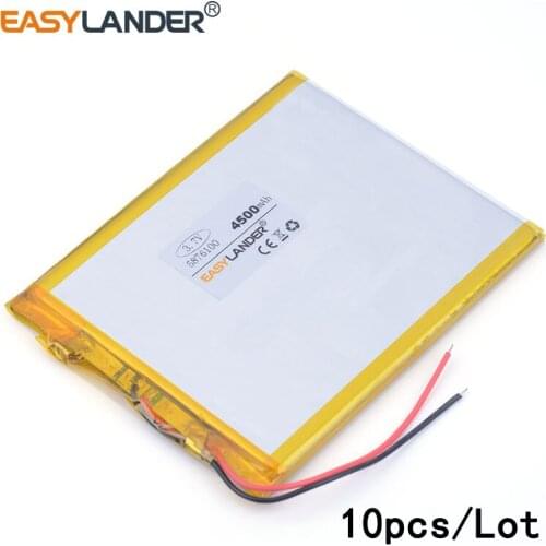 10pcs/Lot 3.7V 4500mAh 5876100 lithium Li ion polymer rechargeable battery For GPS PAD E-book laptop power bank video game