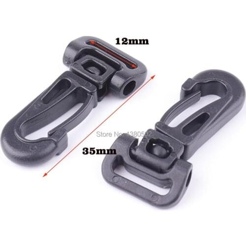 10pcs/lot plastic black color Swivel Snap Hook Clip Buckle for bag webbing accessories