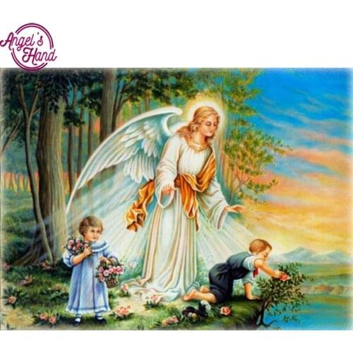 100% Full DIY 5D Diamond Painting Angel Children Cross Stitch Diamond Embroidery Patterns rhinestones Diamond Mosaic