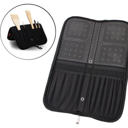 13/15 Pockets Artist Paint Brush Holder Zippered Brush Case for Oil Acrylic Watercolor Brush Breathable Painting Kit