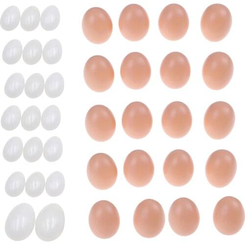 20pcs Simulation Eggs for DIY Home Decoration Farm Animal Cages Accessories