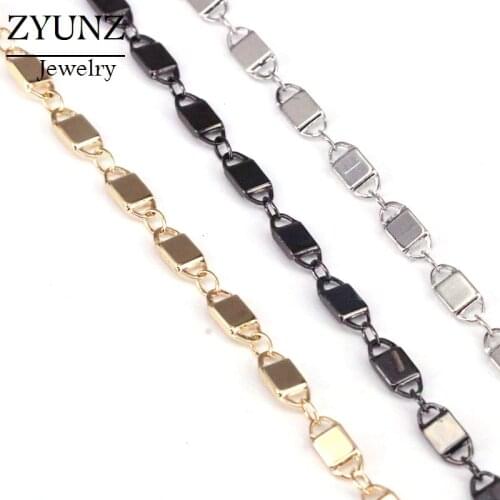 3 Meters, Chunky Chains Geometeric Link Chain Accessories Fit for Jewelry Making DIY Supplies