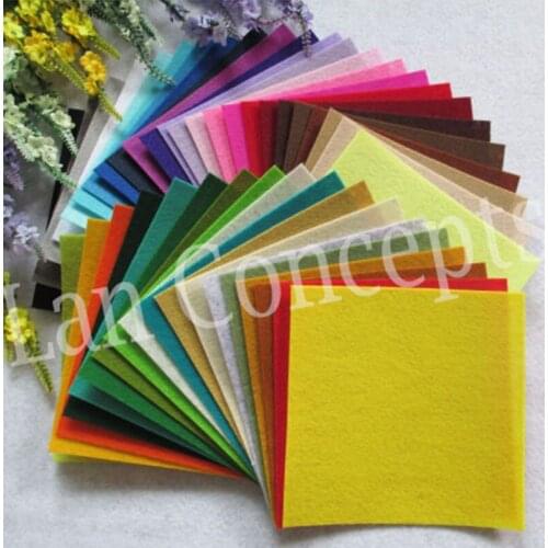 30X30cm Polyester Nonwoven Sheet Felt Fabric Sheets for DIY gift crafts - 42pcs/lot mixed color free shipping