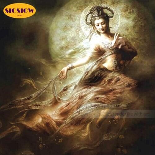 5D DIY Diamond Painting Dunhuang Full Square Drill Resin 3D Chinese Mosaic Dimond Embroidery Wall Pictures For Living Room Women