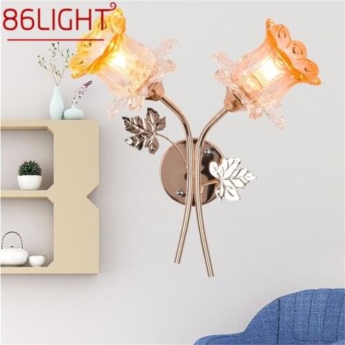 86LIGHT Wall Lamps Modern Creative LED Sconces Two Lights Flower Shape Indoor For Home Bedroom