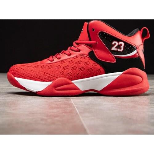 Boys Basketball Sneakers Jordan Shoes Fashion Mesh Breathable Non-slip Rubber Kids Sneakers Kids Training Sports Cushion Shoes