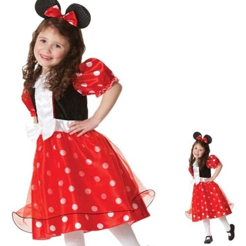 Free Shipping Carton Movie Minnie Miki Mouse Clothing Fantasia Kids Christmas Holloween Cosplay Games Costume Plus Size S-XL
