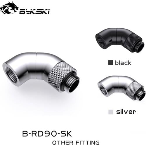 Bykski 90 Degree 2 Section Elbow Rotatable Fitting Connector B-RD90-SK