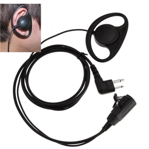 Two Way Radio D-Type Earhook Earpiece Headset PTT for MOTO Ear Hook Earphone GP88S GP2000 HYT TC-500 TC-600 handheld two way