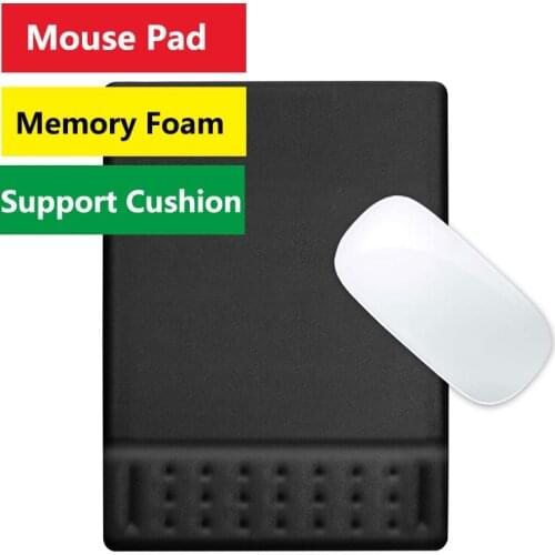 Ergonomic Padded Mouse Pad with Wrist Rest Memory Foam Soft Comfortable Wrist Rest Support Cushion