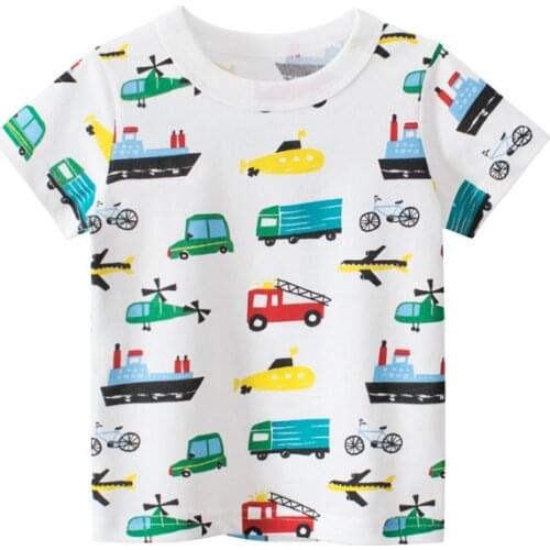 Boys & Girls Cartoon T-shirts Kids Print T Shirt For Boys Children Summer Short Sleeve T-shirt Cotton Tops Clothing