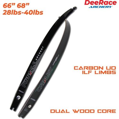 【Hyper Carbon Performance】Target Recurve Bow ILF Limbs 66" 68" 32lbs-40lbs Dual Wood Core Carbon UD Bow Limbs Catalist