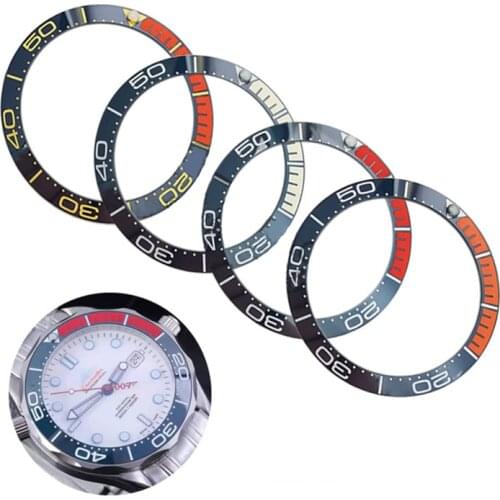 38-30.8mm Ceramic Insert for 41mm Dial Omega Bezel Sea Master 007 Watch Face Watches Replace Accessories Parts Colorful Ring