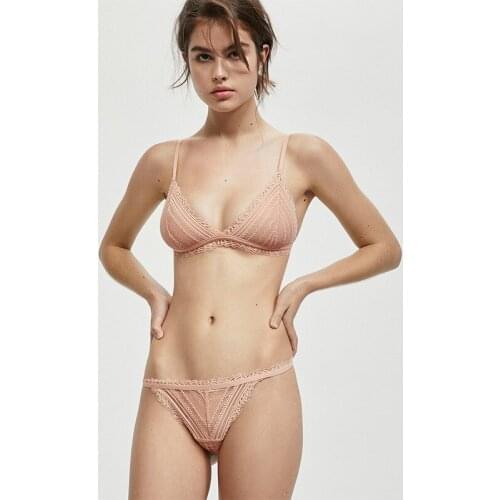 Ultra-Thin Lace Sexy Comfortable Underwear Bra Set See Through Bra Lingerie Set Underwear Women Set Transparent Bra