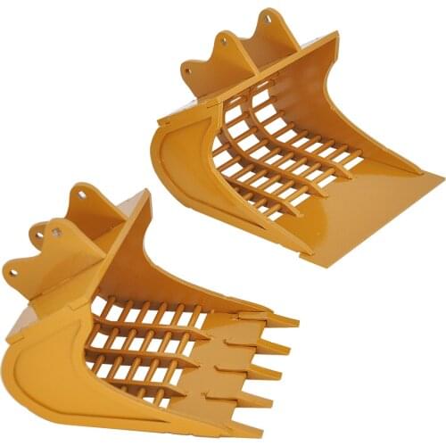 Metal Grid Sieve Bucket For Huina 1550 / 1580/ 1592/ 1593/ 1594 Double E, Volvo and Wltoys RC Excavator Upgrade Sorting Bucket