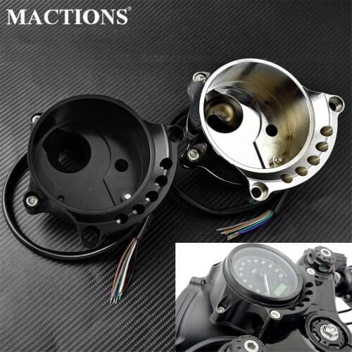 Motorcycle Instrument Mounting Bracket Cafe Speeo Speedometer Bracket Black/Chrome For Harley Sportster XL883 1200 Iron Roadster