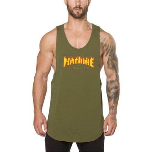 Workout New Fashion Brand Mens Tank Top Vest Musculation Fitness Singlets Sleeveless Sport Shirt Gym Clothing Bodybuilding