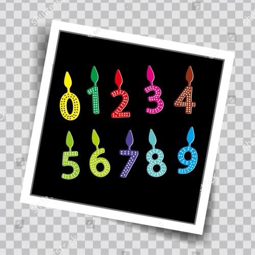 Metal Cutting Dies 0-9 Birthday Candle Numbers Dies Stencil Scrapbook DIY Paper Cards Embossing Handmade Gift for Birthday Party