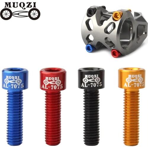MUQZI 4Pcs Bicycle Handlebar Stem Screw Aluminum Alloy M5*17Mm Mountain Road Fixed Gear Stem Riser Bolts