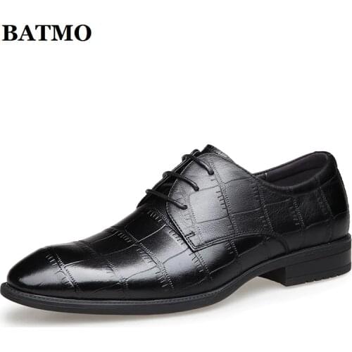 BATMO 2021 new arrival Genuine Leather Dress shoes men,male cow leather shoes LT-H2807