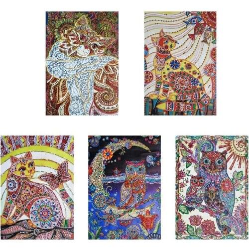 5D DIY Special Shaped Diamond Painting Animal Cross Stitch Embroidery Kit Digital Color Drawing